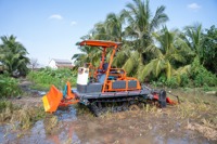 Tracteur à chenilles Hogico 3-en-1 70HP Machine agricole avec chenille en caoutchouc pour petites exploitations Best-seller