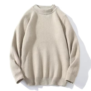 Pulls à capuche tricotés respirants pour hommes, manches longues, couleur unie, mode automne-hiver, vêtements décontractés chauds et tendance - Product Image 4