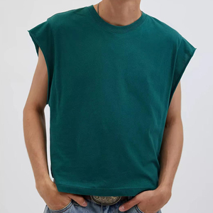 เสื้อกล้ามคอกลมผ้าฝ้ายสำหรับผู้ชาย เสื้อยืดเปล่าสำหรับเล่นกีฬาฤดูร้อน ออกกำลังกายที่ยิม เสื้อยืดออกกำลังกายแบบกำหนดเองสำหรับใส่ในฤดูร้อน - Product Image 1