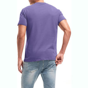 T-shirts en coton uni à col rond pour hommes, fabricants de t-shirts vierges sur mesure pour hommes, vente en ligne à bas prix - Product Image 3