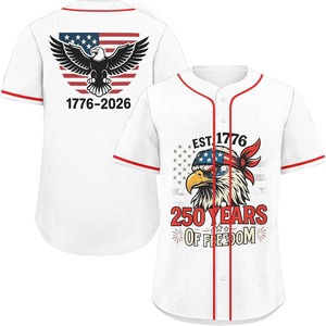 Maillot de baseball pour homme personnalisé bleu et blanc avec logos brodés, uniformes cousus - Product Image 3