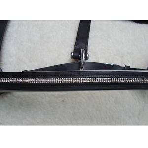 Cabestro de caballo de cuero de gama alta Calidad Premium Acolchado suave con diseño decorativo de cristal ostentoso Productos de caballo de lujo - Product Image 2