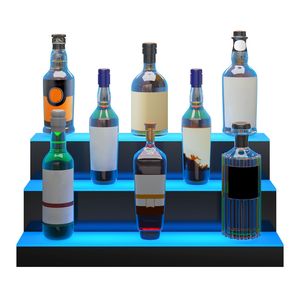 24\" 3-<b>Step</b> LED Lighted Liquor Bottle Display <b>Bar</b> Shelf RF and App Controlled Wine Rack - Product Image 4