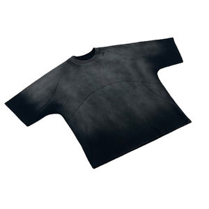 Camiseta Oversize Personalizada para Hombre, 100% Algodón Tejido, Efecto Desgastado por el Sol, Camiseta Lisa Personalizable para Streetwear - Product Image 3