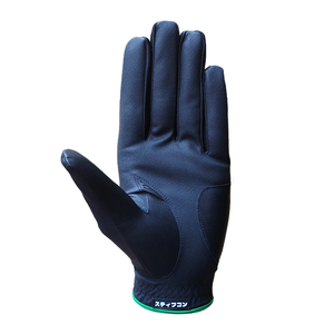 Gant de golf en cuir véritable noir avec imprimé squelette vert fluo, fermeture auto-agrippante réglable, pour les golfeurs et les sports de plein air - Product Image 2