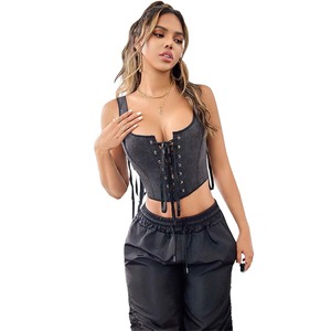 New Edition PU Leather Women's Wear Leather <b>Corsets</b> <b>Trainer</b> OEM Custom Logo Print Sexy Body Shaping Leathers <b>Corset</b> In Low MOQ - Product Image 4