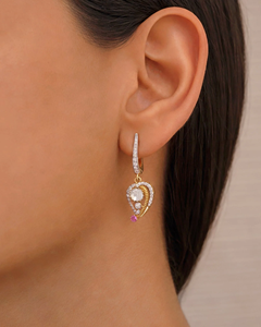 Auric Dewdrop <b>Earrings</b> Elegant <b>Gold</b> Tone Teardrop Statement <b>Dangle</b> <b>Earrings</b> for Women Party Wedding Evening Fashion Jewelry Gift - Product Image 3