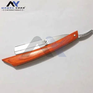 Rasoirs en acier personnalisés avec pochette ou logo, couteau de rasage pliant avec manche en bois, rasoir droit, rasoir de barbier - Product Image 5