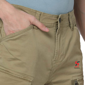 Pantalon cargo mi-long solide, de haute qualité et respirant, avec poches renforcées, fermeture robuste, fiable, utilitaire au quotidien, élastique - Product Image 5