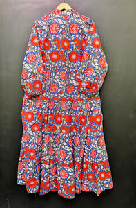 Vestido Midi de Verano Más Vendido, Estilo Línea A, Algodón Natural, Estampado Floral, con Borlas, para Mujer, Tejido Transpirable y Suave, Uso Diario Informal - Product Image 2