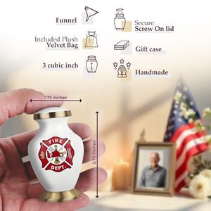 Traditional Aluminum <b>Keepsake</b> Funeral Urn <b>Memorial</b> Ash Container Crafted With Smooth Matte Surface And Elegant Finish - Product Image 1