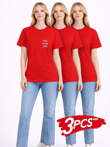 Custom Logo Summer Fashion Women's T-Shirts High Repurchase Rate Suitable for Casual Commuting Soft Round-Neck T-Shirts - Product Image 5
