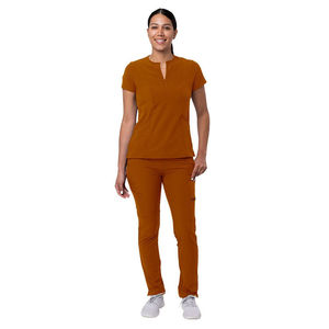 Conjunto de Uniformes Médicos de Alto Rendimiento, 85% Poliéster, 15% Elastano, Cuello en V, Uniforme de Enfermera con Bolsillos en el Pecho, Pantalones Elásticos - Product Image 5