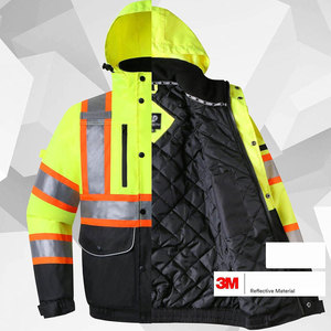 Veste de travail haute visibilité pour homme Econex Sports, certifiée CE/EU, anti-déchirure, avec bandes réfléchissantes et fermeture éclair sur le devant (polyester) - Product Image 3
