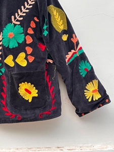 Wholesale Embroidered Velvet Jacket Suzani Jacket Bohemian <b>Coat</b> Floral Embroidery Artisan Boho Style <b>Winter</b> Outerwear - Product Image 3