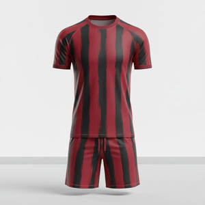 Conjunto de Uniforme de Fútbol Personalizado, Fabricante OEM, Jersey de Fútbol Transpirable de Poliéster con Impresión de Nombre y Número - Product Image 4