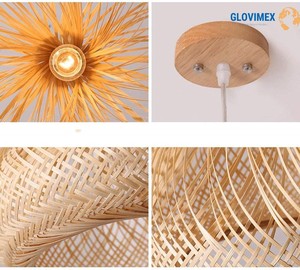 Top Sale Product Bamboo Rattan <b>Ceiling</b> <b>Light</b> Handmade Eco Friendly Lampshade Wholesale Price - Product Image 6
