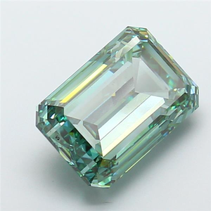 Crownlite Jewels - Diamante Cultivado en Laboratorio, Corte Esmeralda, 10.02 ct, Verde Intenso, VS2, Certificado IGI - Product Image 3