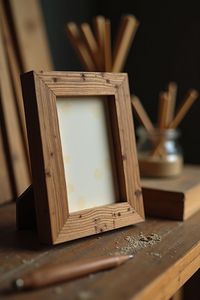 Custom Of Wood Photo <b>Frames</b> Rectangular Desktop Picture Holder Natural Timber Grain Tabletop Display Home Office Decor - Product Image 4
