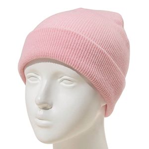 Gorros de punto elásticos unisex con logotipo personalizado, tejido jacquard sublimado, de acrílico/algodón, cálidos, con puño y lazos de puntos. - Product Image 2