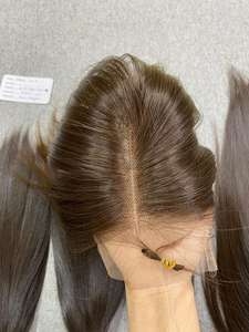 Fermetures de qualité fiable, cuticules alignées, vierges, brutes, non traitées, vietnamiennes, ondulation naturelle, couleur 1B, transparentes, pour toupets - Product Image 2