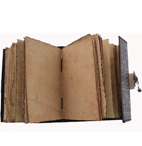 Carnet de voyage en cuir véritable, couverture rigide, reliure cousue, pentagramme gaufré, couleur personnalisée, haute qualité, papier coton, pour croquis - Product Image 2