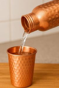 Luxury Hammered <b>Copper</b> <b>Drinking</b> <b>Bottle</b> Premium Hydration Flask for Lifestyle Stores Wellness Brands and Gifts - Product Image 6