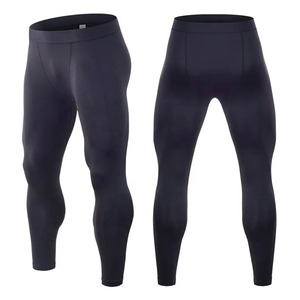 Best Selling Comfortable <b>Men's</b> Compression <b>Yoga</b> Workout <b>Pants</b> Customized Design Quick Dry Plain Dyed Compression <b>Pants</b> For <b>Men</b> - Product Image 1