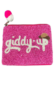 BY MULTI CRAFT Popular Classic Coin Pouch Handmade Beaded Coin Purse with Detachable <b>Ring</b> for Gameday Money Storage and Cards - Product Image 3