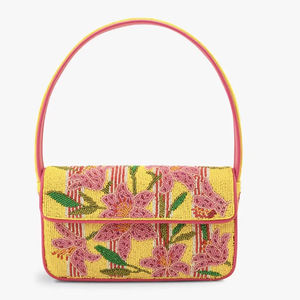Bolso de Hombro Hecho a Mano con Bordado de Cuentas de Algodón y Diseño de Hojas para Decoración Navideña y de Año Nuevo - Product Image 2