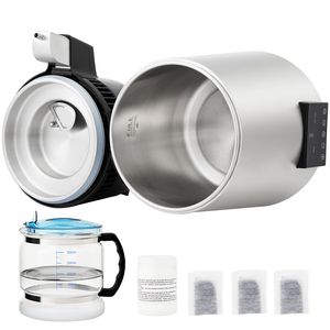 Destilador de Agua de Acero Inoxidable de 1.1 Galones, Máquina para Hacer Agua Destilada de 0.4 Galones/H, Pantalla de Temperatura Dual, Temporizador de 0-99 Horas, Innumerables Beneficios - Product Image 1