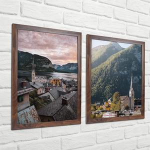 Lot de 12 cadres photo 11x14 marron, style rustique, couleur bois de noyer, pour mur ou table - Product Image 3