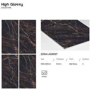 Carreaux de porcelaine polis brillants élégants 600x1200mm pour sols intérieurs, salon, cuisine, chambre, balcon - Product Image 4