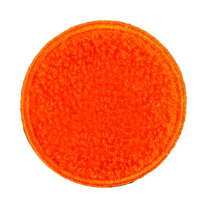 แผ่นปะรีดติดลายวงกลมสีส้ม ปักลายบนผ้าสักหลาดไม่ทอ - Product Image 1