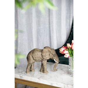 Escultura Decorativa de Elefante Caminando en Poliresina Tai, 13x5x10 - Product Image 6