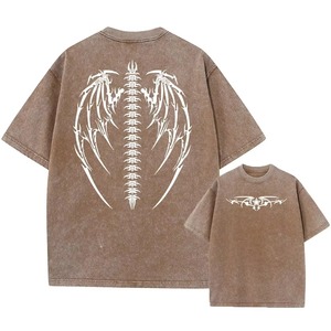Camiseta Personalizable de 230 g/m², 100 % Algodón |   Ropa Urbana Vintage de Hombros Caídos y Corte Holgado |   Efecto desgastado por el sol, lavado ácido, ecológico, unisex - Product Image 6