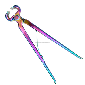 High Quality 10" Veterinary Hoof Nippers <b>Rainbow</b> Plasma Coated Stainless Steel Spring Hoof Trimmer Veterinary Surgical Tool - Product Image 4