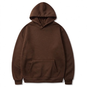 Sweat-shirt à capuche oversize marron avec strass papillon, fermeture éclair, en molleton épais, style streetwear, motif graphique scintillant - Product Image 2