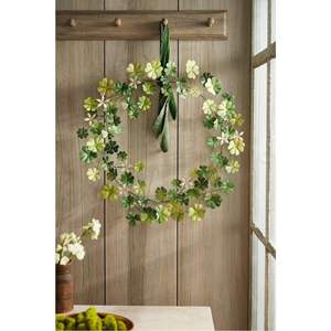 Handmade metal floral <b>wreath</b> Heart garland wall hanging Colorful door mount decoration Indoor Christmas <b>wreath</b> Christmas decor - Product Image 6