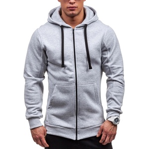 Men's Slim Fit Zip Hoodie Y2K Solid Color Drawstring Sweatshirt Fashion Pullover Jacket Coat with Long Sleeves Fleece Outerwear - Product Image 4
