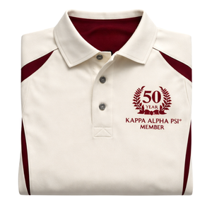Polo DriFit Kappa Alpha Psi 50 Anni di Tradizione, Abbigliamento per Fraternità Greca, Vestibilità Atletica e Comfort per Tutto il Giorno - Product Image 6