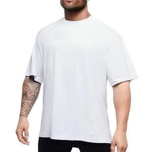 2024 OEM prix usine logo personnalisé impression 100% coton noir plaine surdimensionné T-Shirt pour hommes à manches courtes vêtements de Fitness solide - Product Image 1