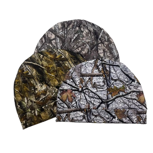 Gorro de poliéster y spandex con estampado de jungla al por mayor, forro de satén, gorro tipo beanie con logo personalizado, unisex, para ciclismo, running y entrenamiento al aire libre. - Product Image 1