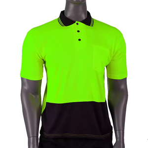 Chemises de travail haute visibilité pour hommes, vente en gros, pull-over, uniforme de sécurité, manches courtes, haute visibilité - Product Image 4