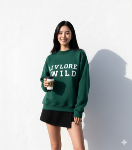 Cozy Fleece Women Baggy <b>Mock</b> <b>Neck</b> Sweatshirt Oversized Soft Pullover <b>Top</b> Casual Comfortable Outfit With Custom Logo - Product Image 3