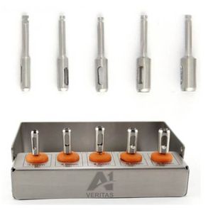 Best Quality A-1 VERITAS Dental Tissue Punch Set Of 5 Pcs Stainless Steel Implant Soft Tissue Instruments Reusable Surgical Kit - Product Image 5