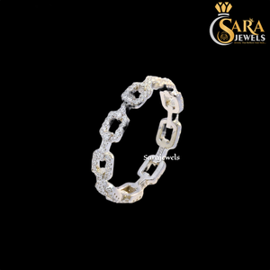 <b>Top</b> Selling 925 Sterling <b>Silver</b> Eternity Band Ring With Cubic Zirconia Geometric Design For Women Available For Sale - Product Image 2