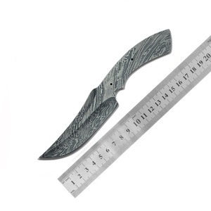 Industrial Grade Damascus Steel Blank Blades Straight <b>Back</b> DIY Fixed Blade Knife Custom Made Full Tang Camping Hunting Knife - Product Image 6