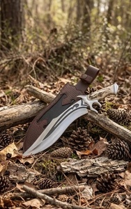 A&M Enterprises Stainless Steel Straight Edge Drop Point Fixed Blade <b>Bone</b> <b>Handle</b> Professional Survival Hunting Bowie <b>Knife</b> - Product Image 5