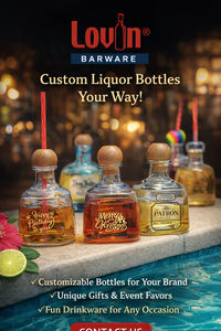 Vaso de Licor de Plástico PET de 375 ml, Mini Botella con Pajita Reutilizable, Artículos de Bar Personalizados - Product Image 6